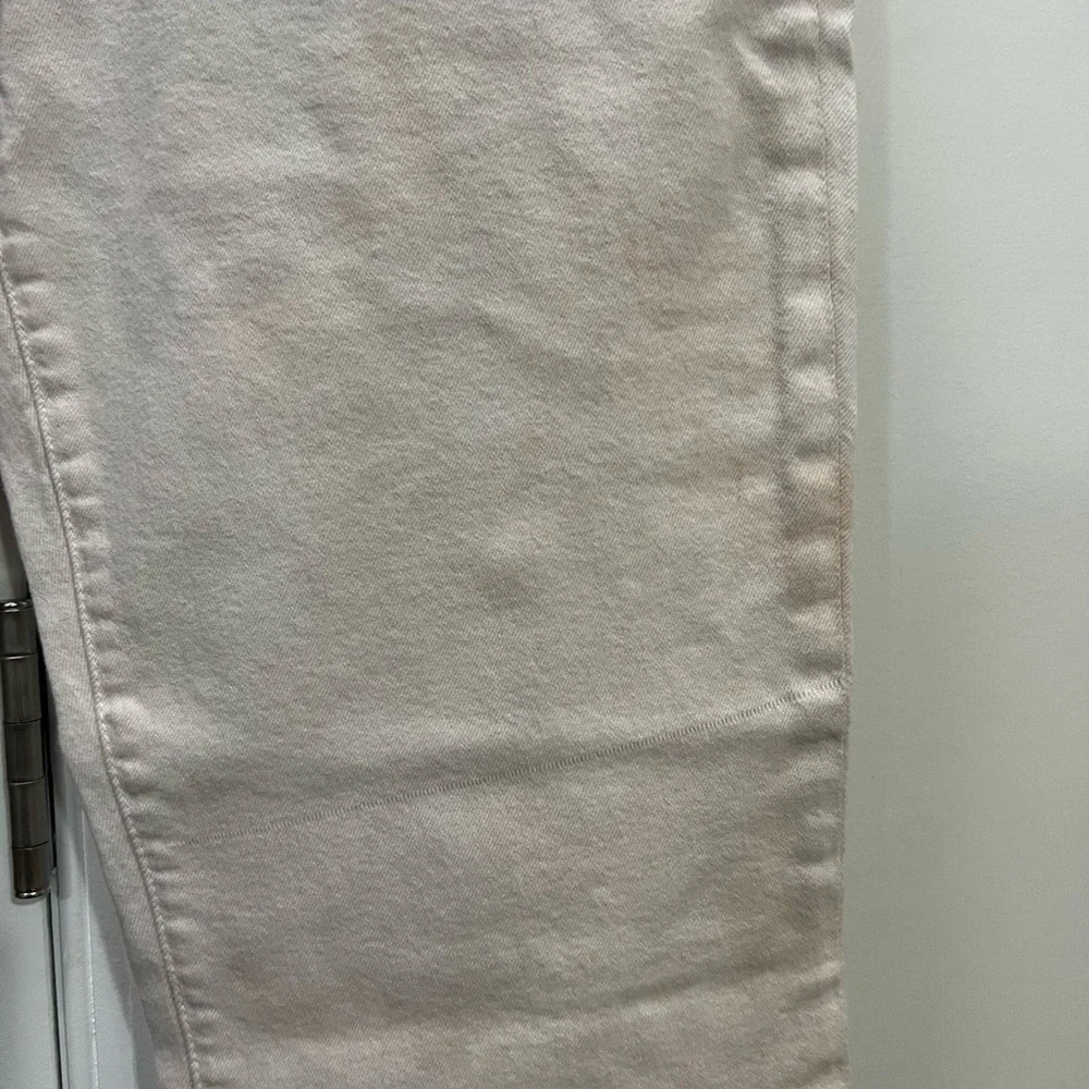 FLAWED Joe’s Jeans White Lara Mid Rise Cigarette Ankle Cut Hem Jeans 32 $168 - Picture 3 of 7